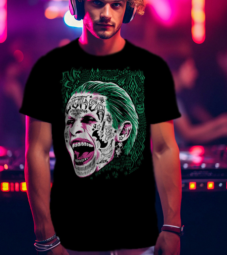 Suicide Squad Joker Damaged Clown Prince Gang Only Child Hahahaha T-Shirt