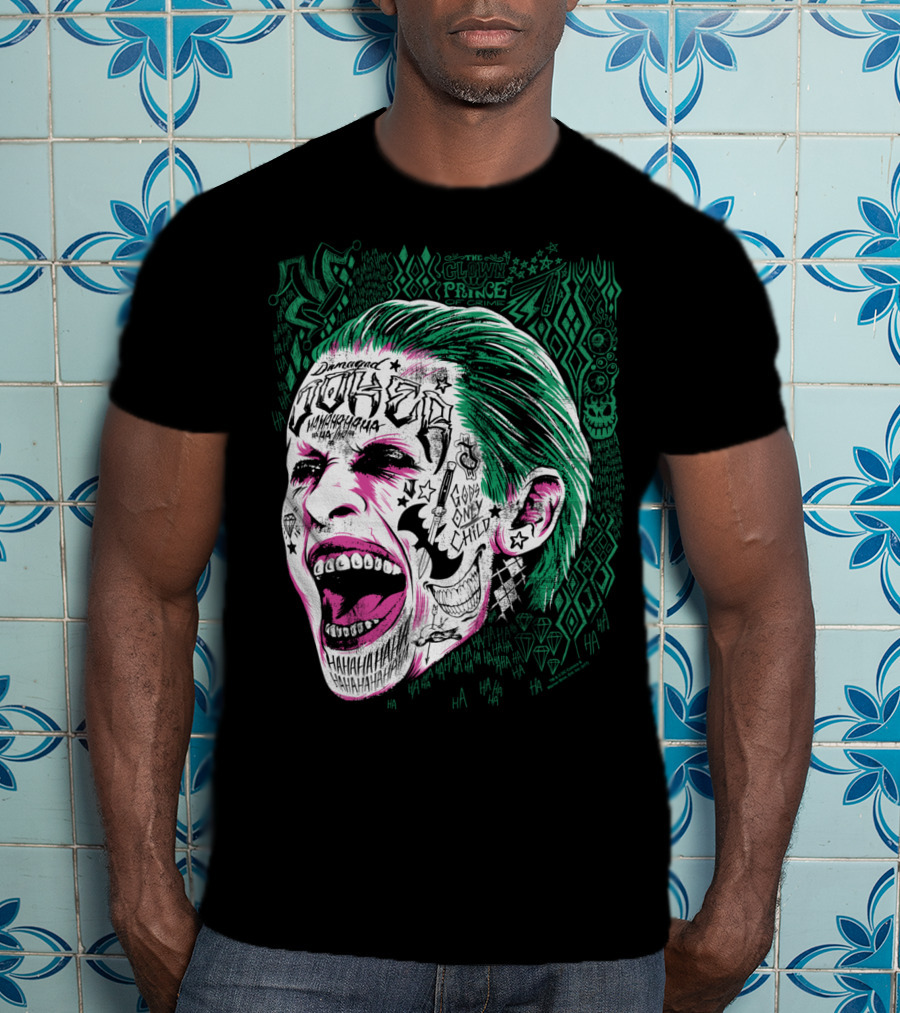 Suicide Squad Joker Damaged Clown Prince Gang Only Child Hahahaha T-Shirt