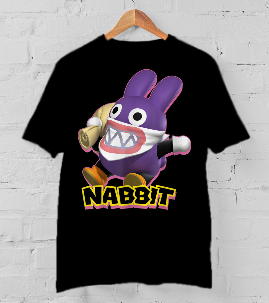 Nabbit Super Mario Action Character With Bandana And Sack T-Shirt