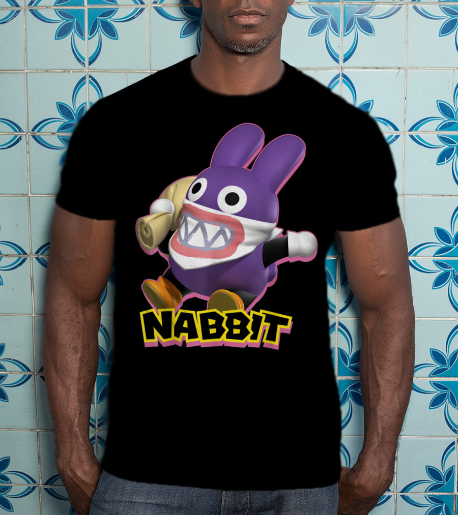 Nabbit Super Mario Action Character With Bandana And Sack T-Shirt