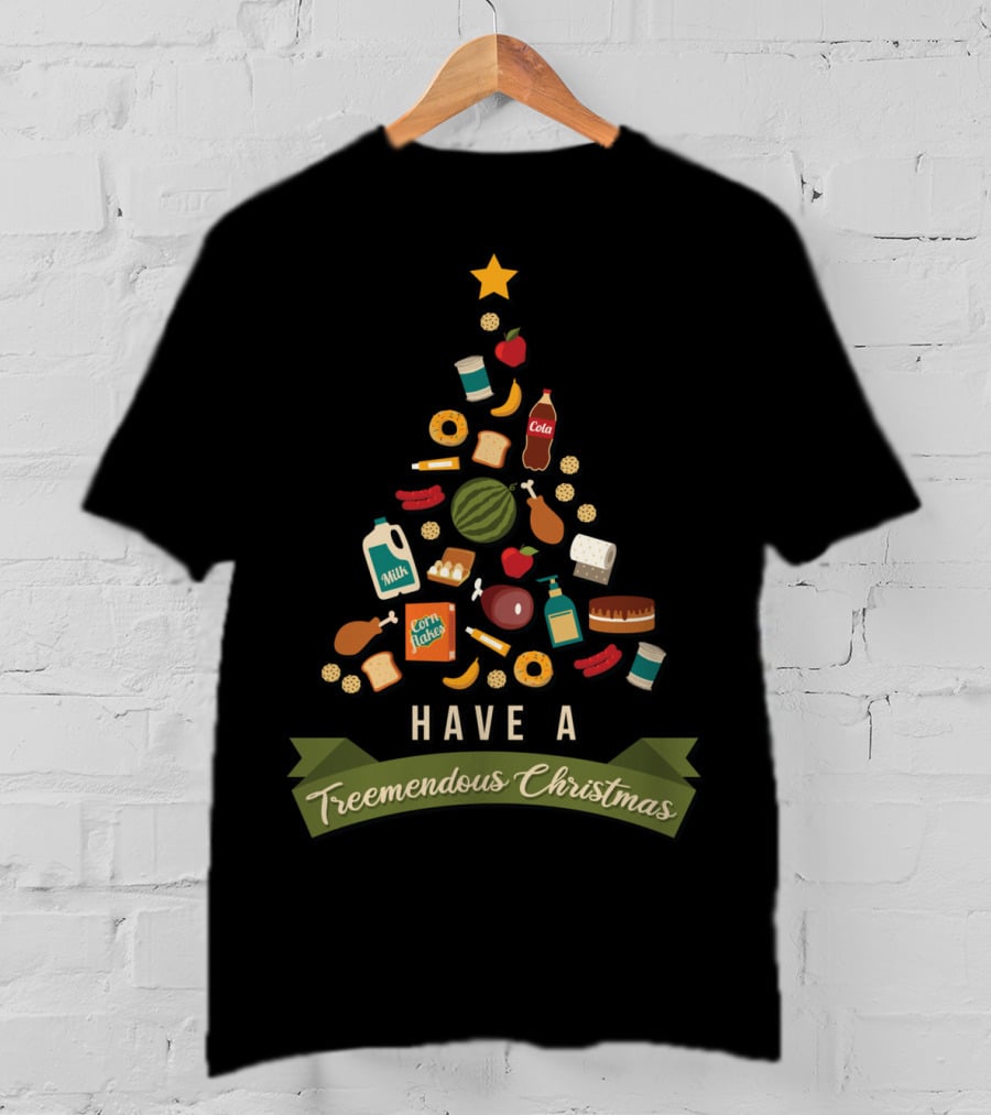 Have A Treemendous Christmas Supermarket Milk Cola Fun T-Shirt