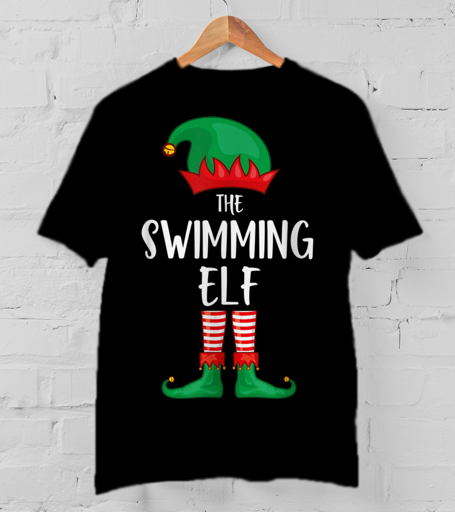 The Swimming Elf Christmas Party Festive Costume T-Shirt