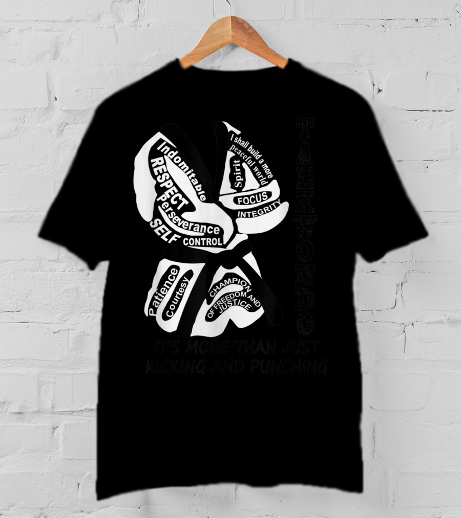Taekwondo More Than Just Kicking And Punching Respect Perseverance Self-Control Integrity T-Shirt