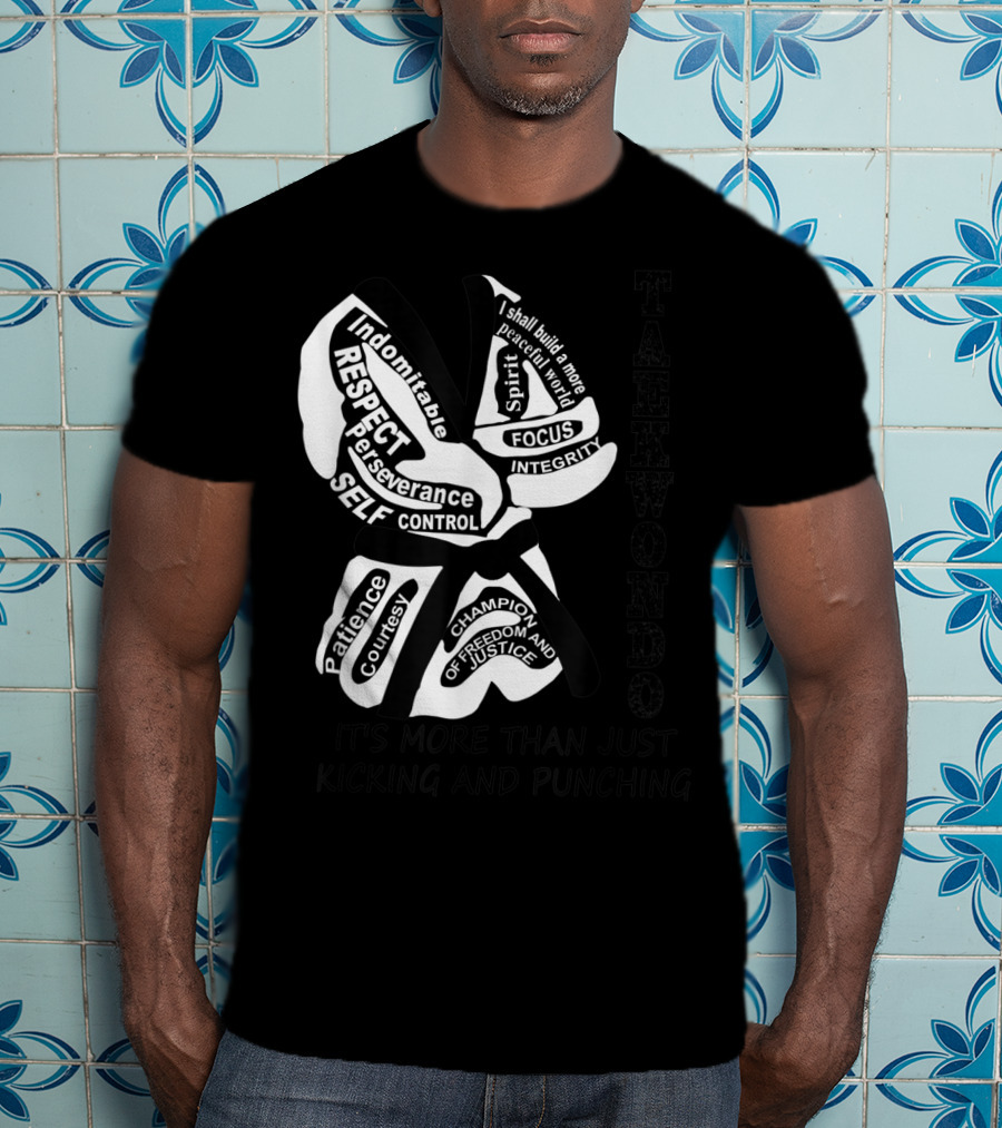 Taekwondo More Than Just Kicking And Punching Respect Perseverance Self-Control Integrity T-Shirt