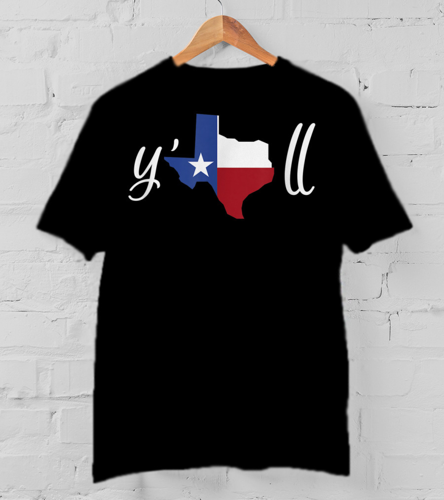 Y'all Texas Flag BBQ Lovers Slang T-Shirt