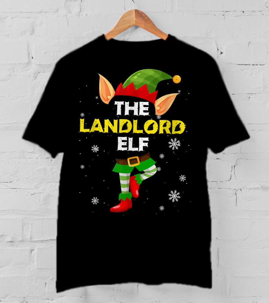 The Landlord Elf Snowy Christmas Humor T-Shirt
