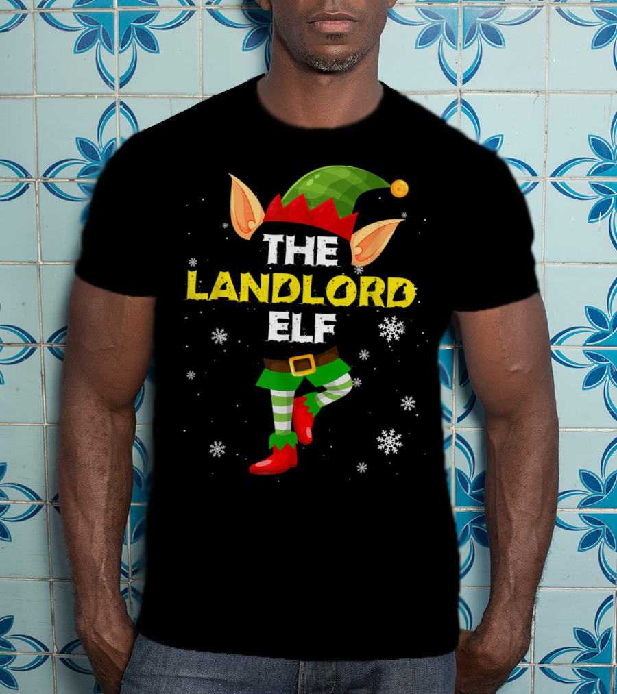 The Landlord Elf Snowy Christmas Humor T-Shirt