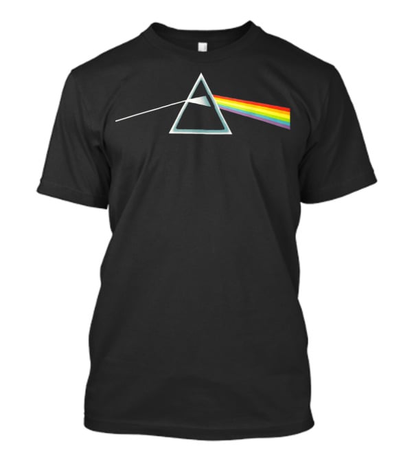 The Wall Prism Refraction Pink Floyd Dark Side Of The Moon Rainbow T-Shirt