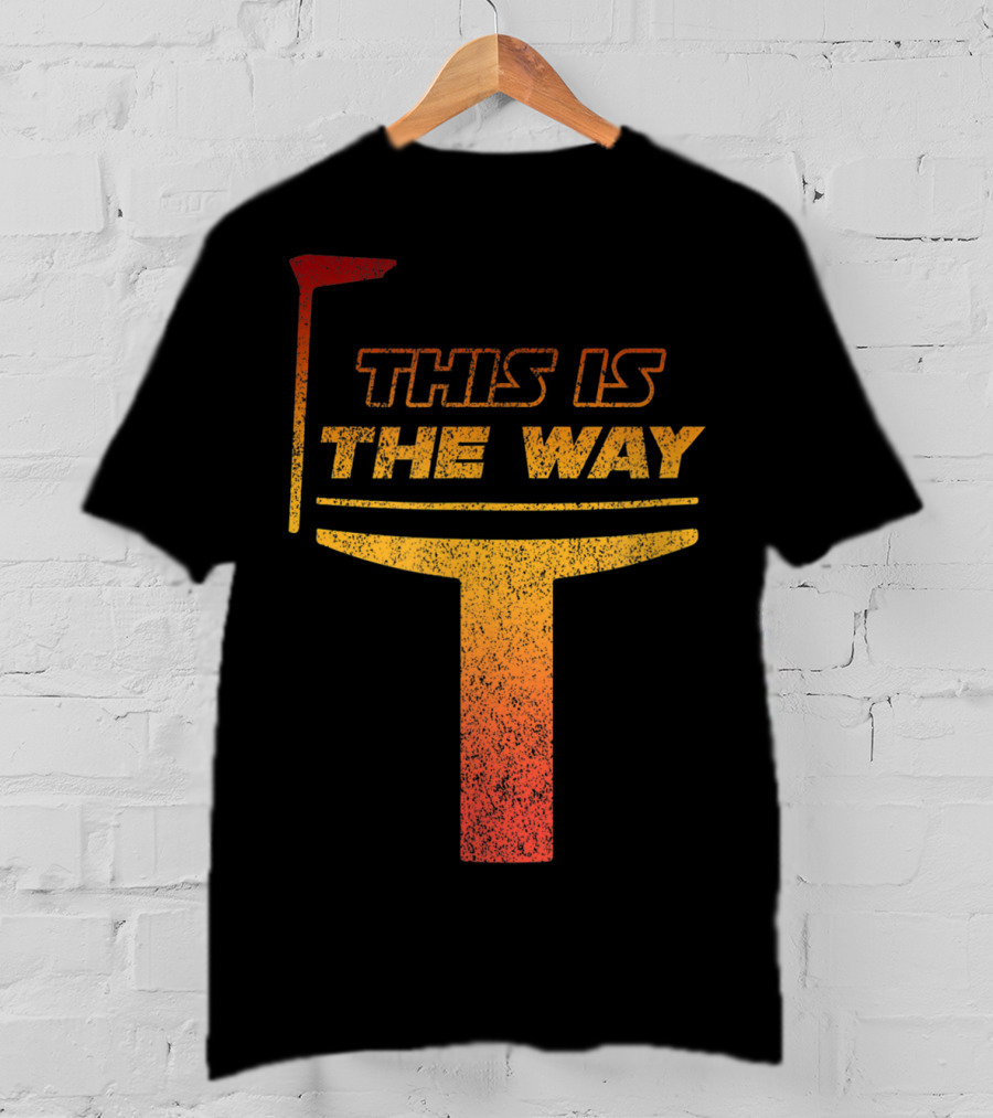 This Is The Way Space Mando Bounty Gradient Mandalorian Helmet T-Shirt