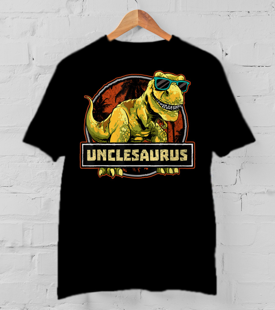 Unclesaurus Rex Dinosaur With Sunglasses T-Shirt