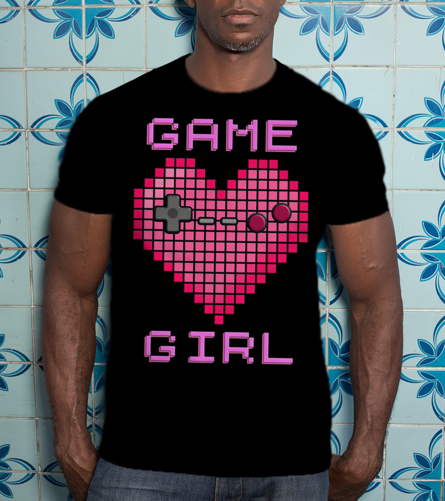 Game Girl Pixel Heart T-Shirt