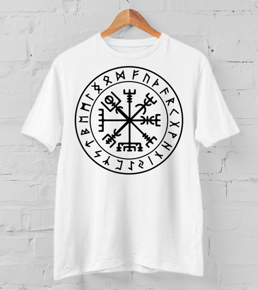 Viking Compass Vegvisir Rune Circle Vikings Nordic T-Shirt