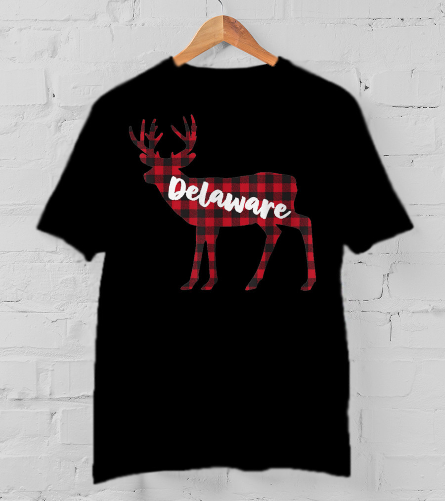 Delaware Buffalo Plaid Deer T-Shirt