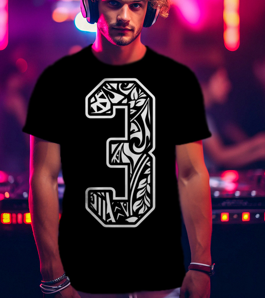 Polynesian Tattoo Number 3 Sports Fan Small T-Shirt