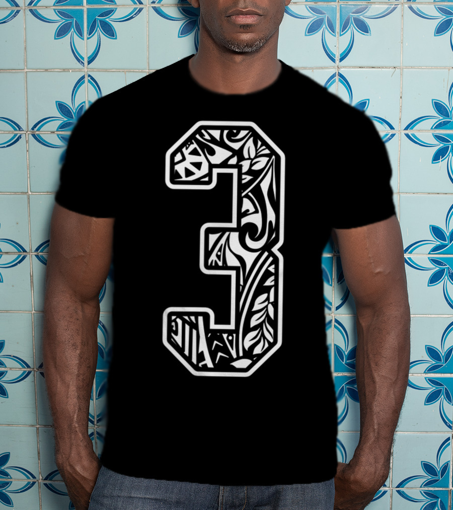 Polynesian Tattoo Number 3 Sports Fan Small T-Shirt