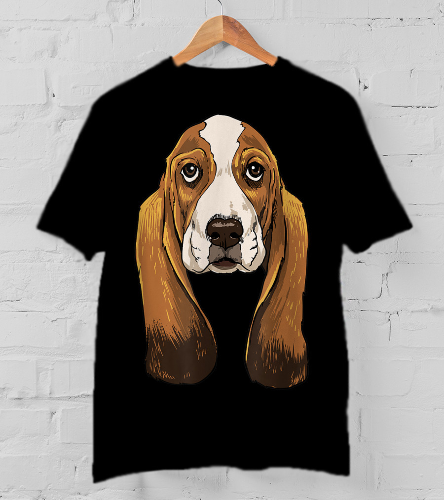 Basset Hound Breed Lover Basset Hound Face T-Shirt