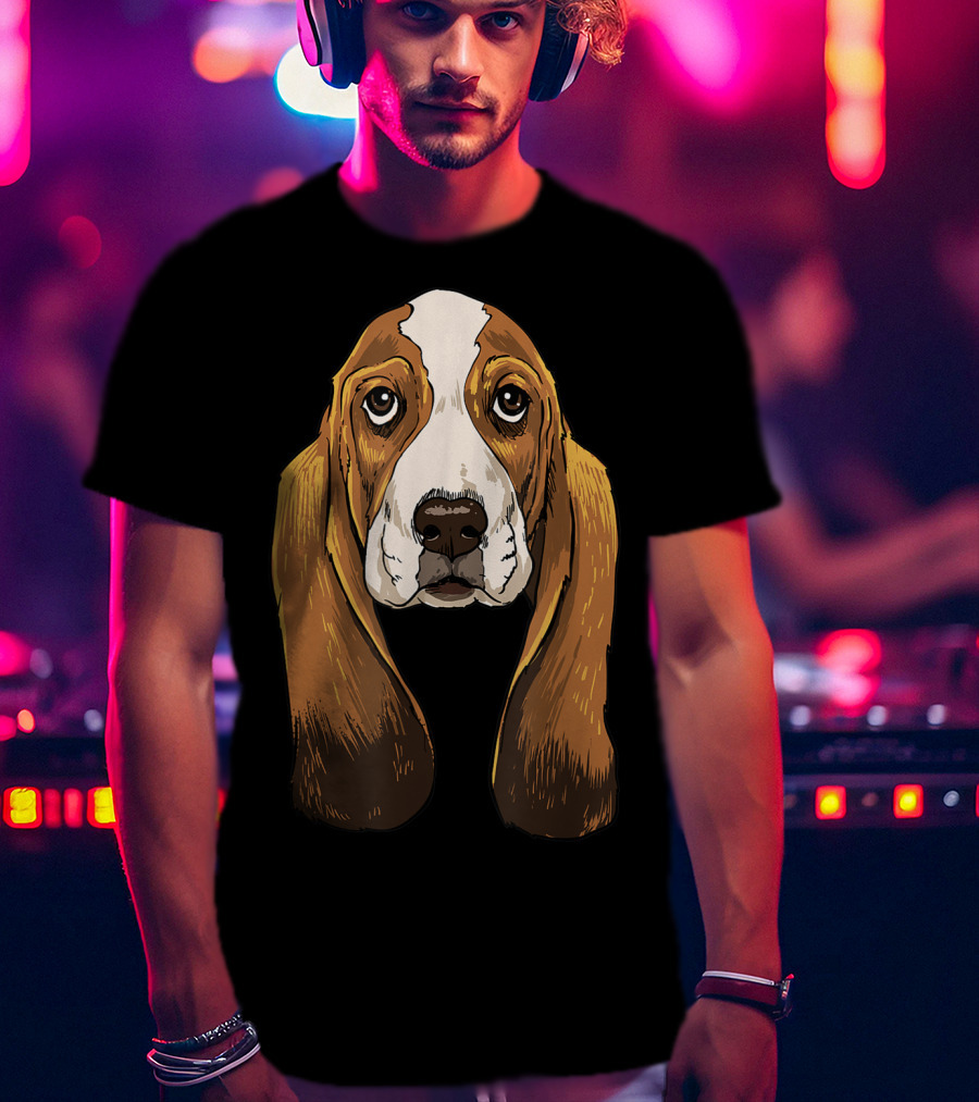 Basset Hound Breed Lover Basset Hound Face T-Shirt