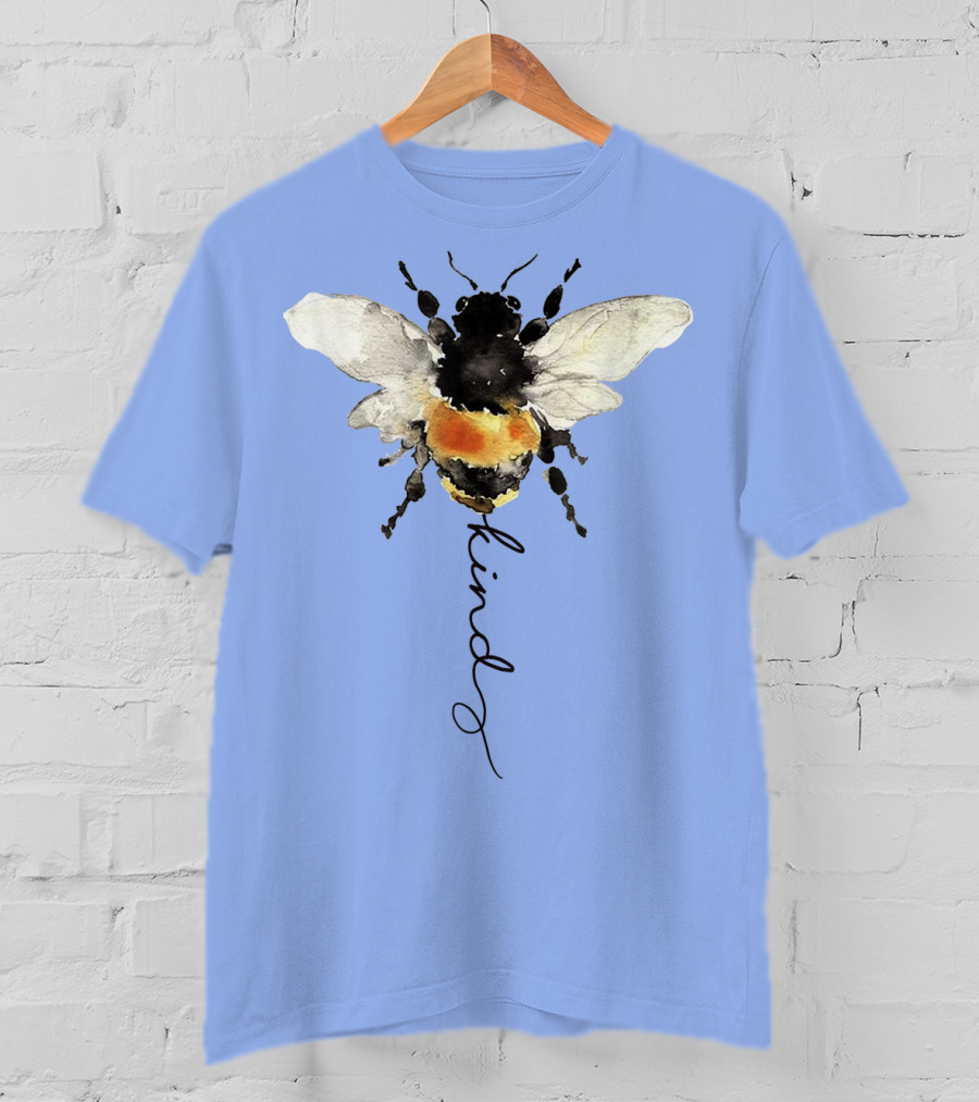 Be Kind Bee Kind Watercolor Bee T-Shirt