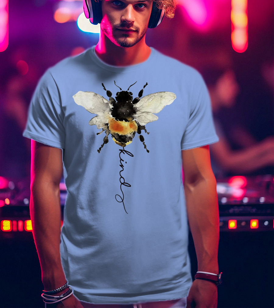 Be Kind Bee Kind Watercolor Bee T-Shirt