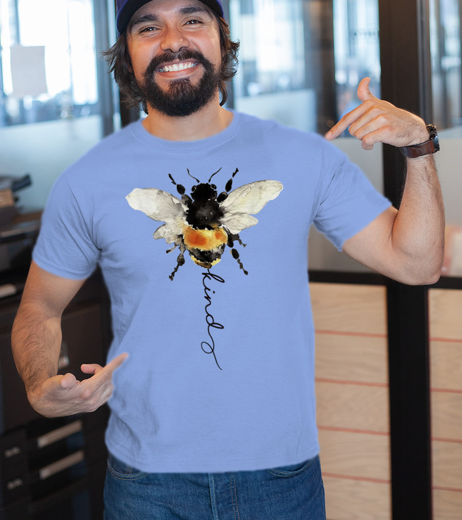 Be Kind Bee Kind Watercolor Bee T-Shirt