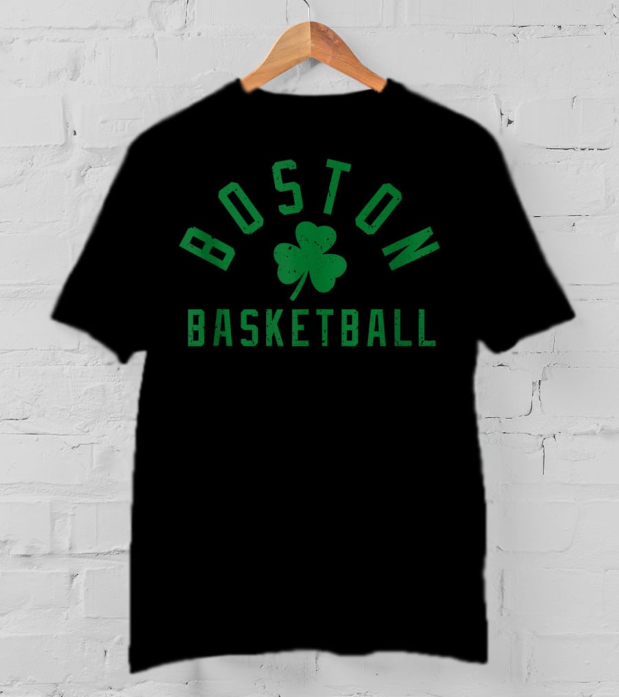 Boston Shamrock Basketball Massachusetts T-Shirt