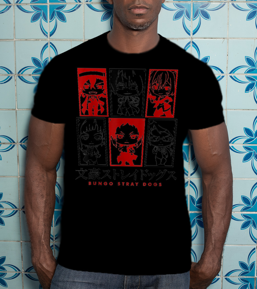 Bungo Stray Dogs Chibi Characters Anime T-Shirt