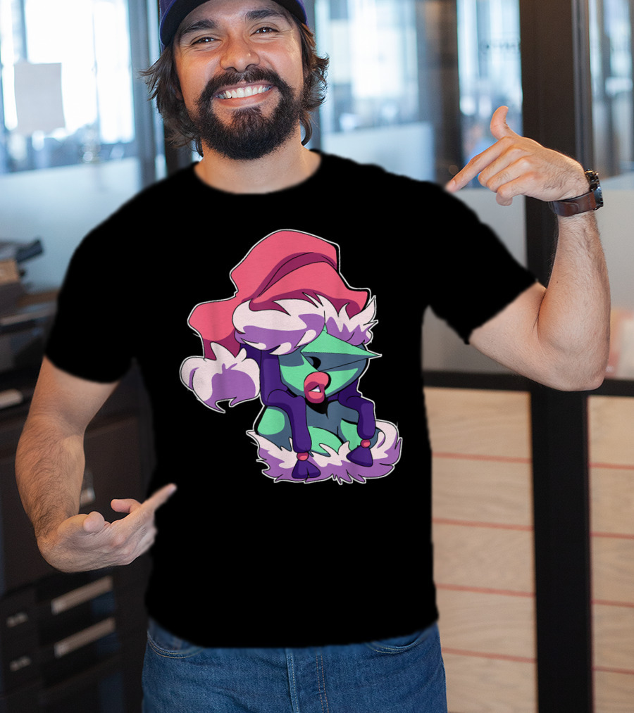 Christmas Is Coming Character In Festive Purple Santa T-Shirt