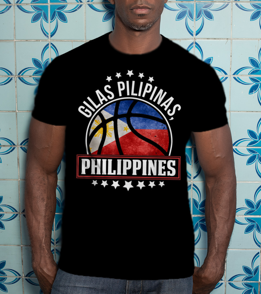 Gilas Pilipinas Philippines Flag Basketball Team T-Shirt