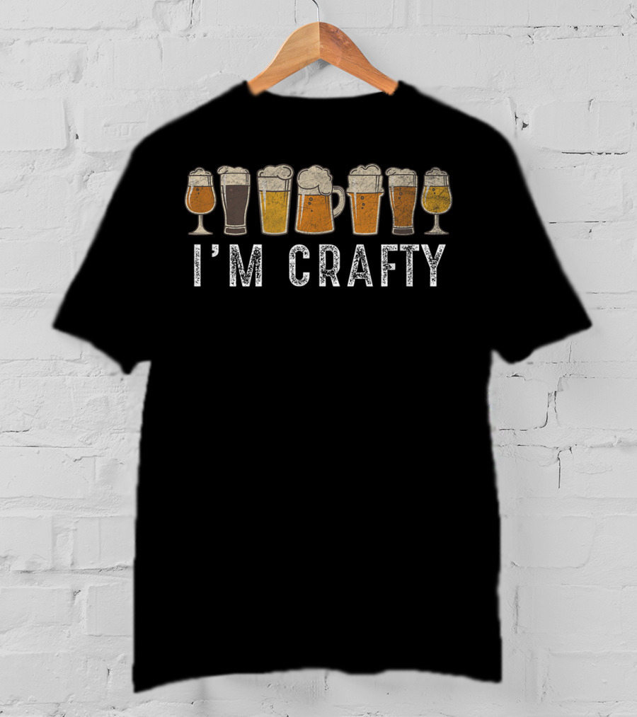 Craft Beer I'm Crafty Home Brew Beer Aesthetic T-Shirt