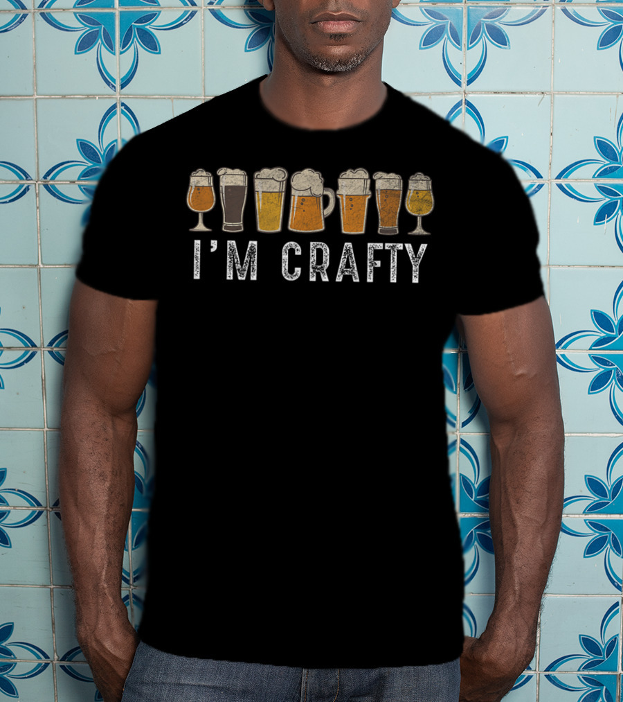 Craft Beer I'm Crafty Home Brew Beer Aesthetic T-Shirt