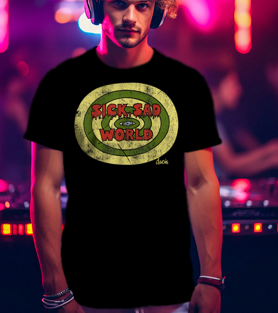 Daria Sick Sad World Eye Drippy Text T-Shirt