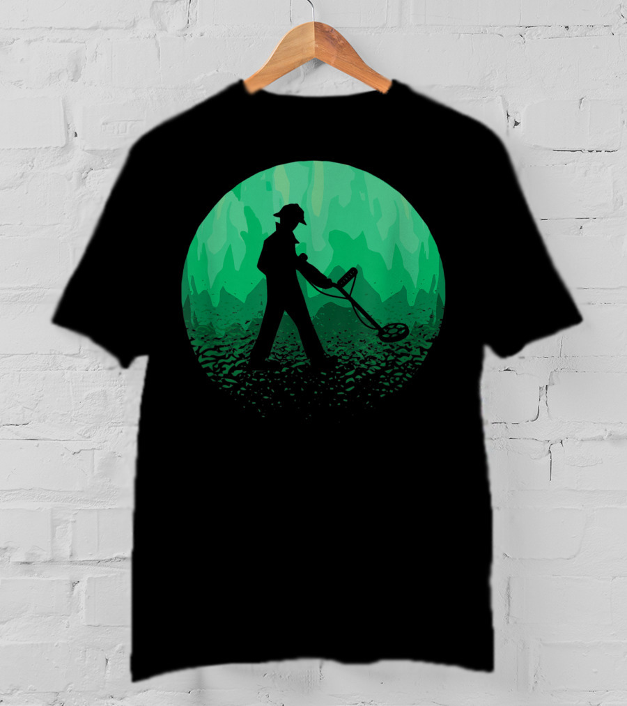 Detectorists Forest Treasure Hunter Exploring Meteorites Scene T-Shirt