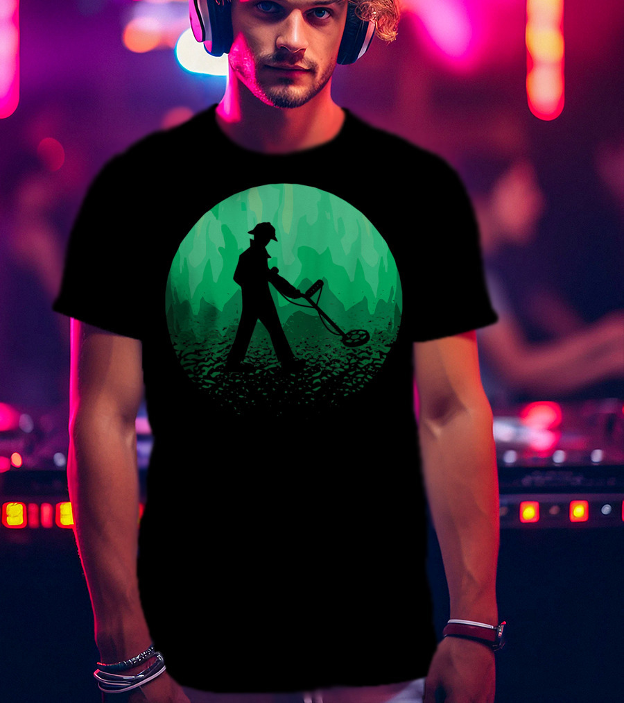 Detectorists Forest Treasure Hunter Exploring Meteorites Scene T-Shirt