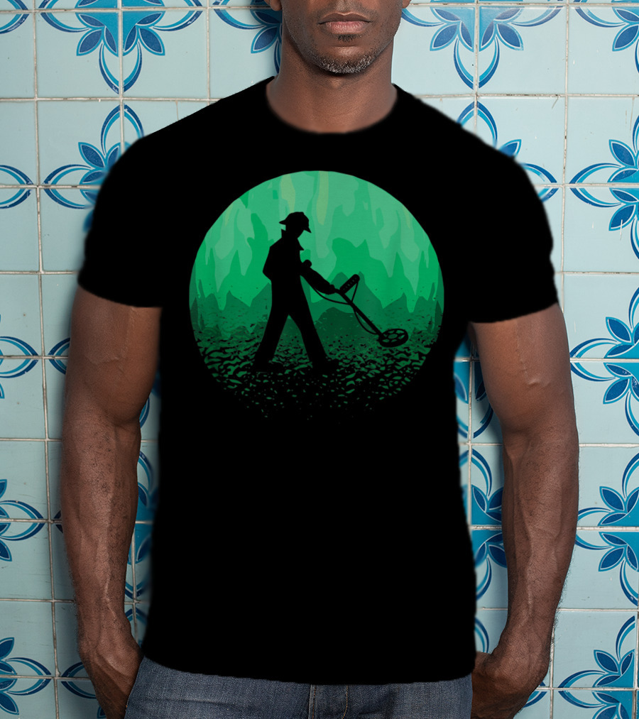 Detectorists Forest Treasure Hunter Exploring Meteorites Scene T-Shirt