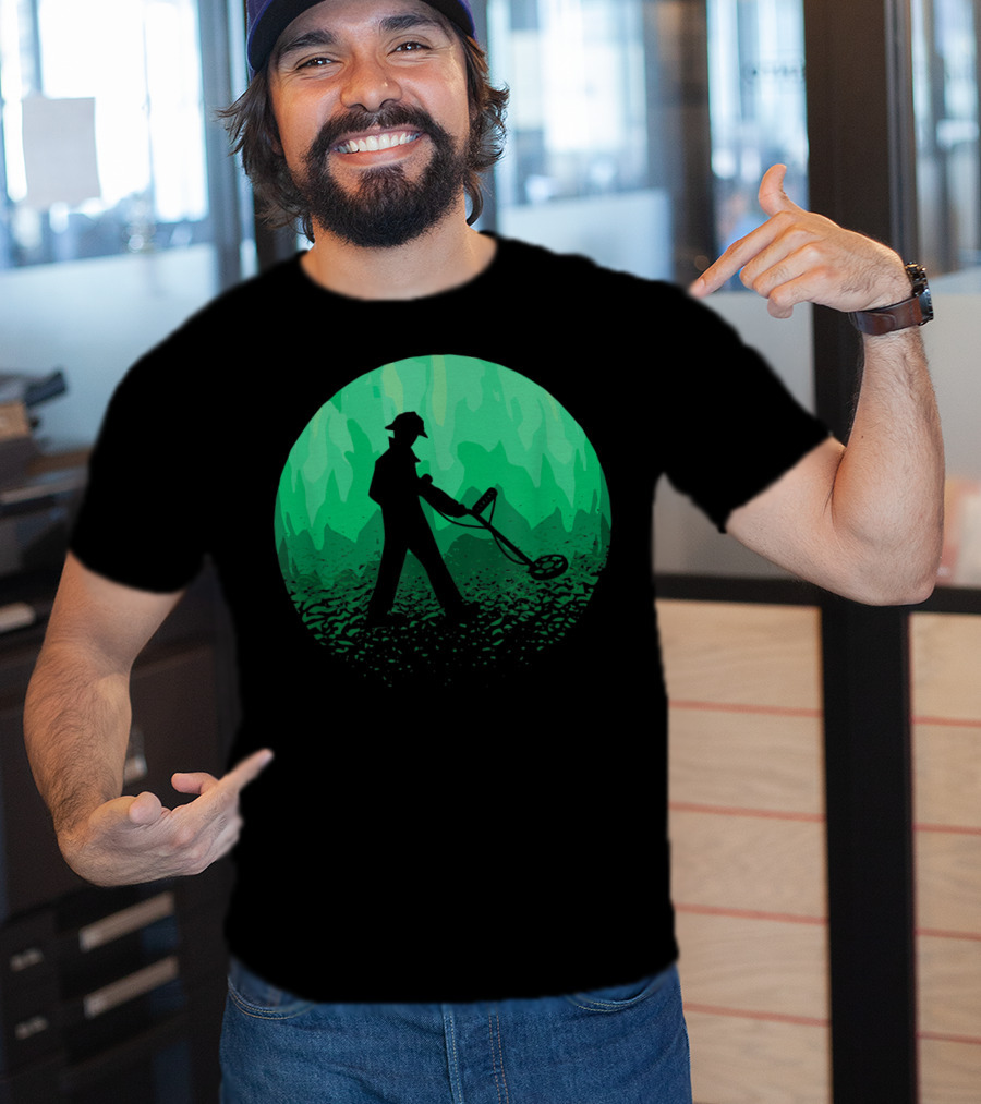 Detectorists Forest Treasure Hunter Exploring Meteorites Scene T-Shirt