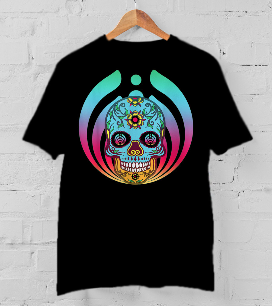 Bassnectar Edm Rave Clothes Bass Head Sugar Skull Bass Drop T-Shirt