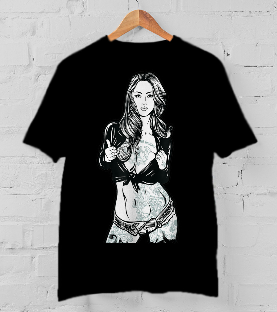 Fatal Instinct For Cool People Tattoo Art By Mevs T-Shirt