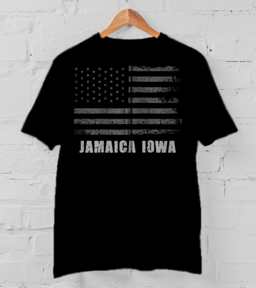 American Flag Jamaica Iowa USA Patriotic T-Shirt