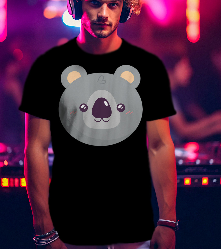 Cute Koala Face Blushing Expression T-Shirt