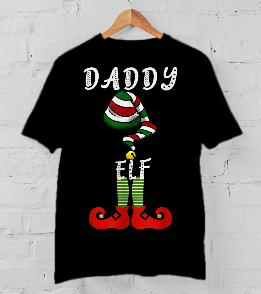 Daddy Elf Festive Family Christmas Holiday Group T-Shirt