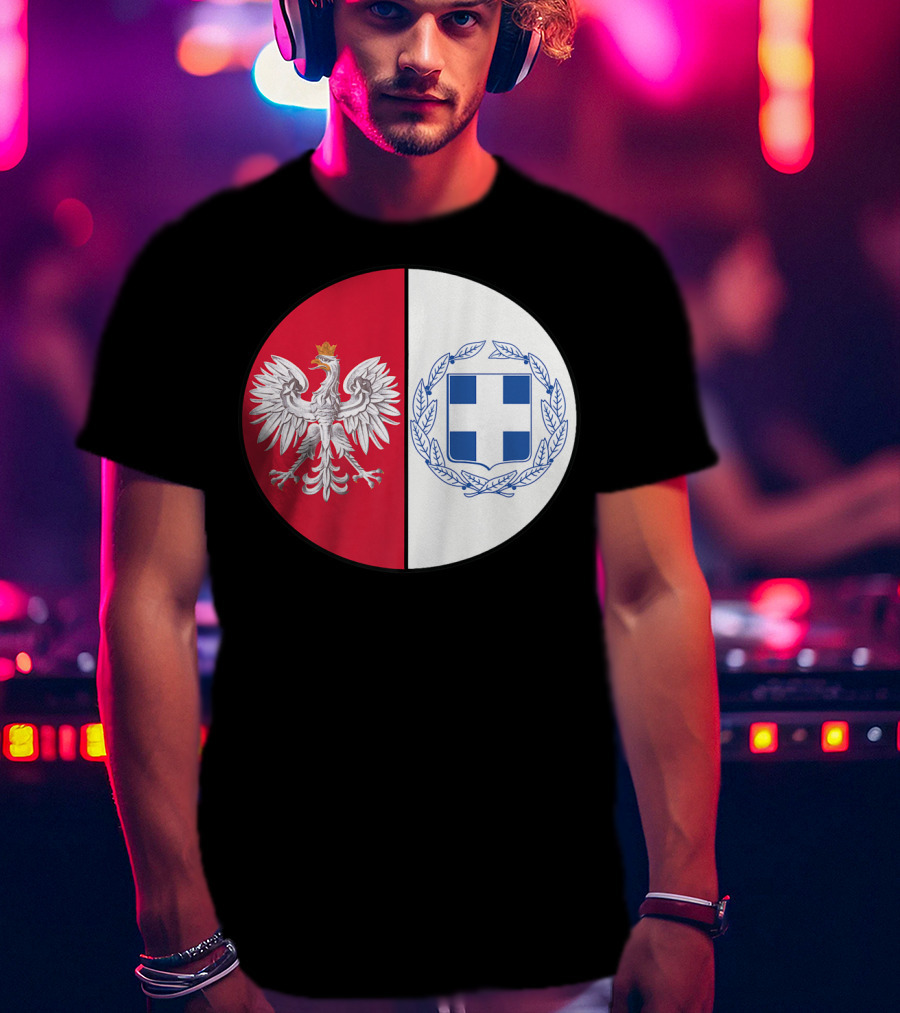 Poland White Eagle Greece National Emblems T-Shirt