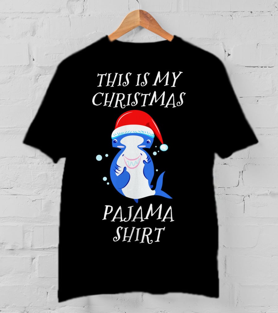 This Is My Christmas Pajama Shirt Hammerhead Shark T-Shirt