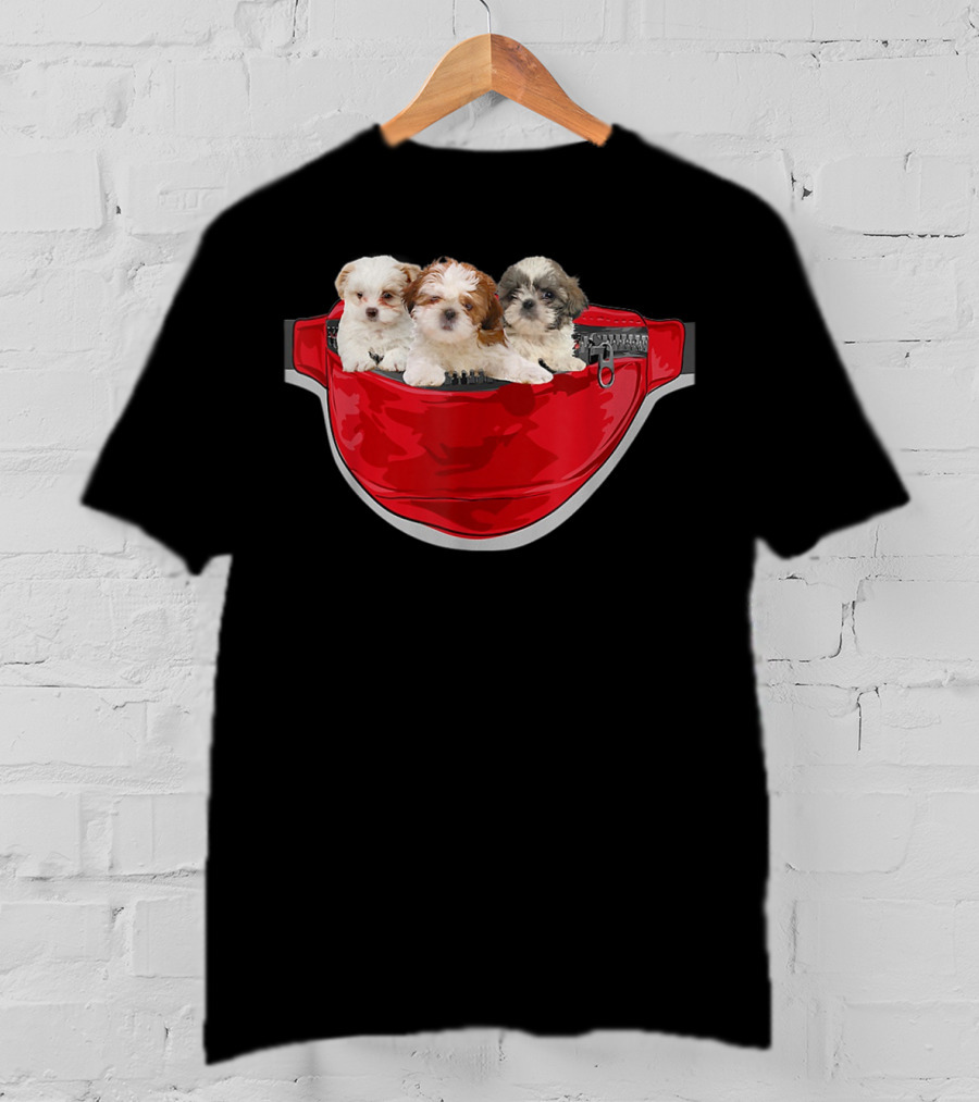 Funny Shih Tzu Dog Pocket Waist Pack Lover T-Shirt