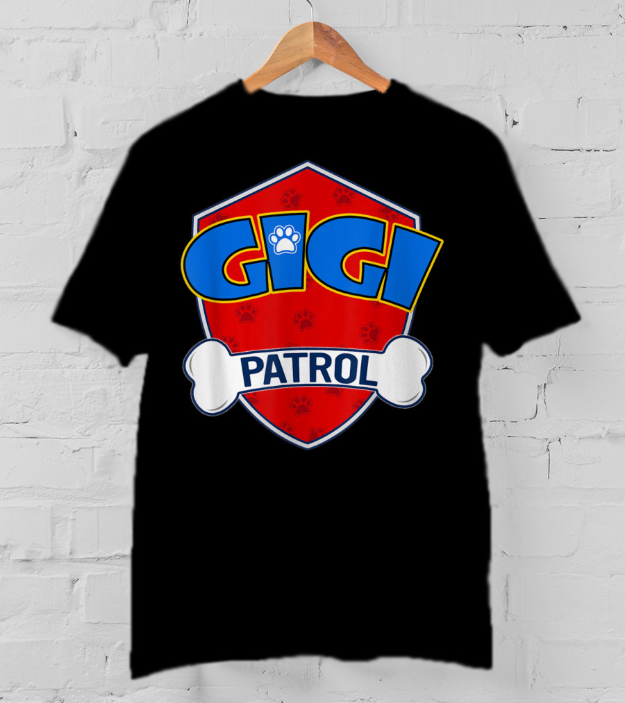 Gigi Patrol Shield Paw Badge Dog T-Shirt