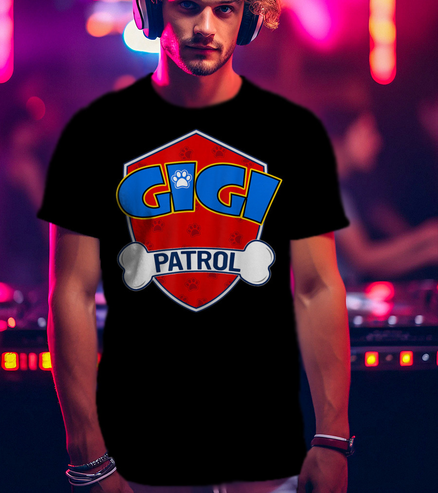 Gigi Patrol Shield Paw Badge Dog T-Shirt