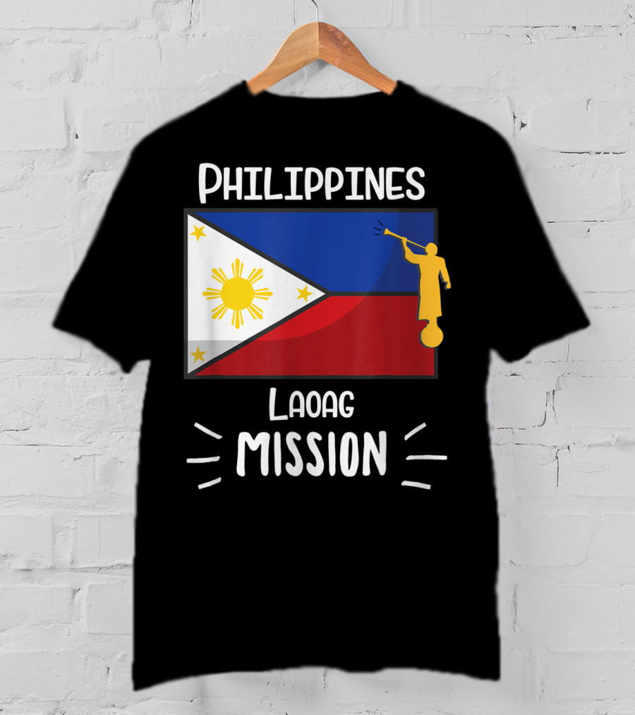 Philippines Laoag Mission Flag And Angel T-Shirt