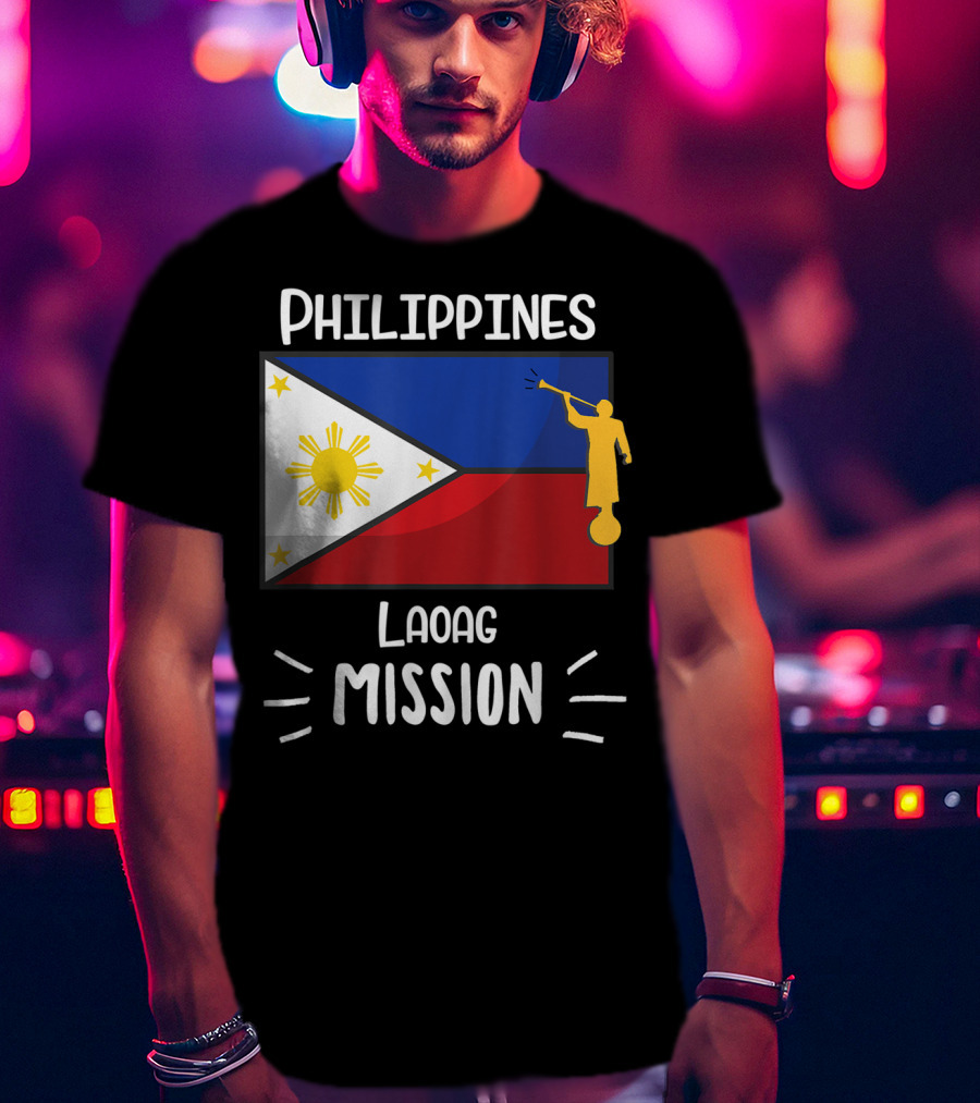 Philippines Laoag Mission Flag And Angel T-Shirt