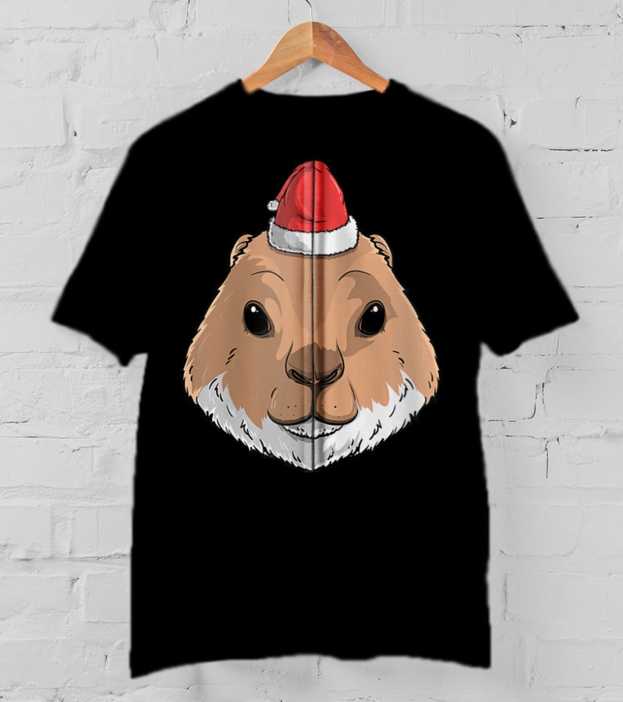 Prairie Dog Wearing Santa Claus Hat T-Shirt