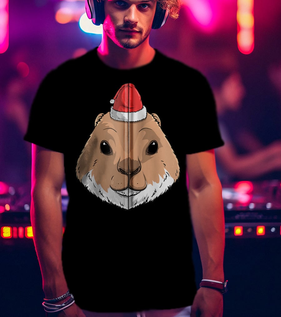 Prairie Dog Wearing Santa Claus Hat T-Shirt
