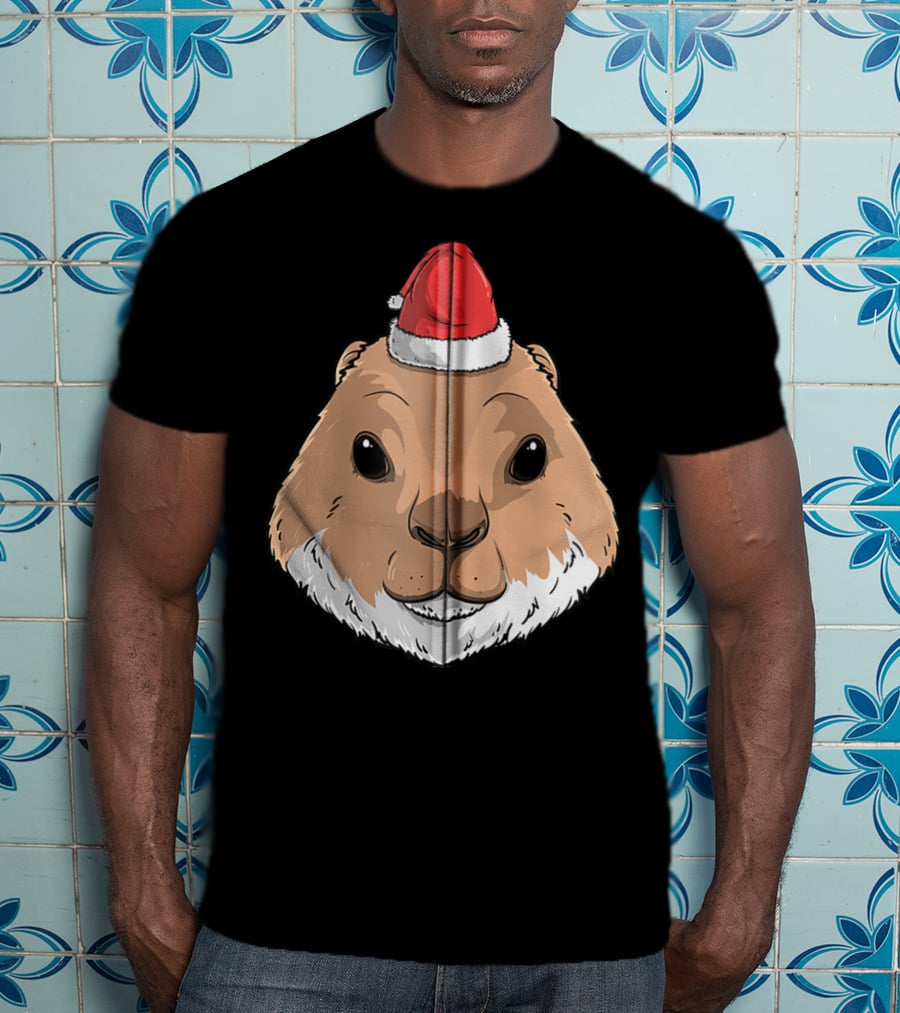 Prairie Dog Wearing Santa Claus Hat T-Shirt